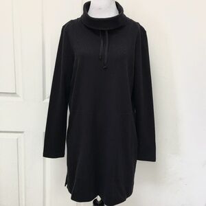 Eileen Fisher Black Sweatshirt Dress Size Small